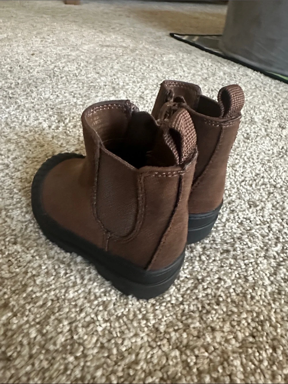 Toddler Brown Chelsea Snow Boots with Black Toe
